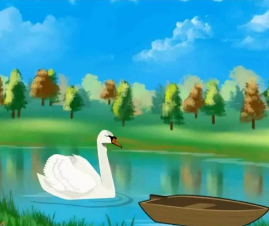 தங்க இறகுகள் கொண்ட அன்னப்பறவை – Swan With Golden Feathers