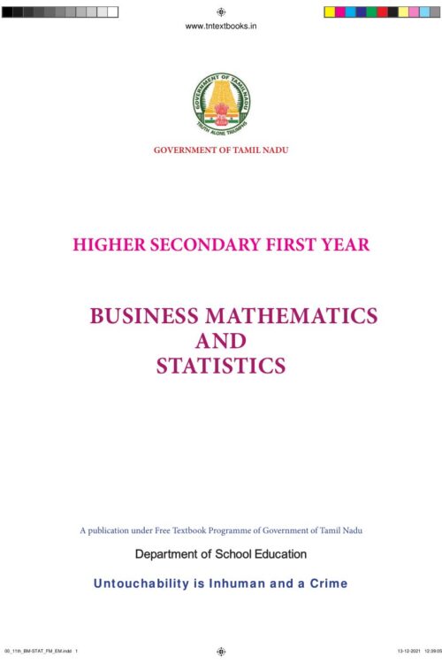 11th Standard Business Maths Statistics Book PDF - English Medium 11th Standard Business Maths Statistics Book PDF – English Medium