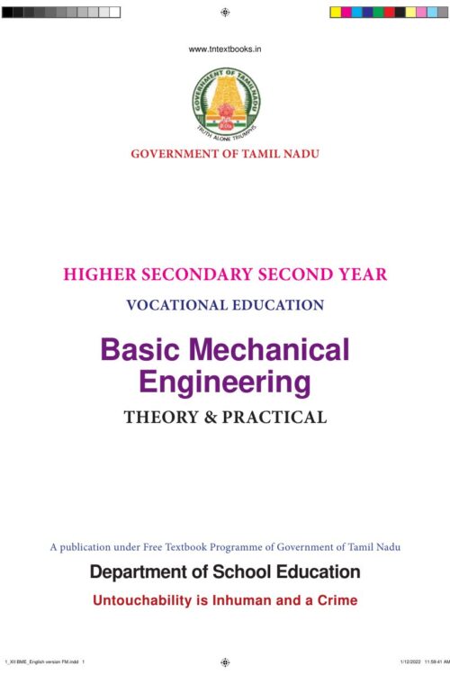 12th Standard Basic Mechanical Engineering Book PDF – English Medium