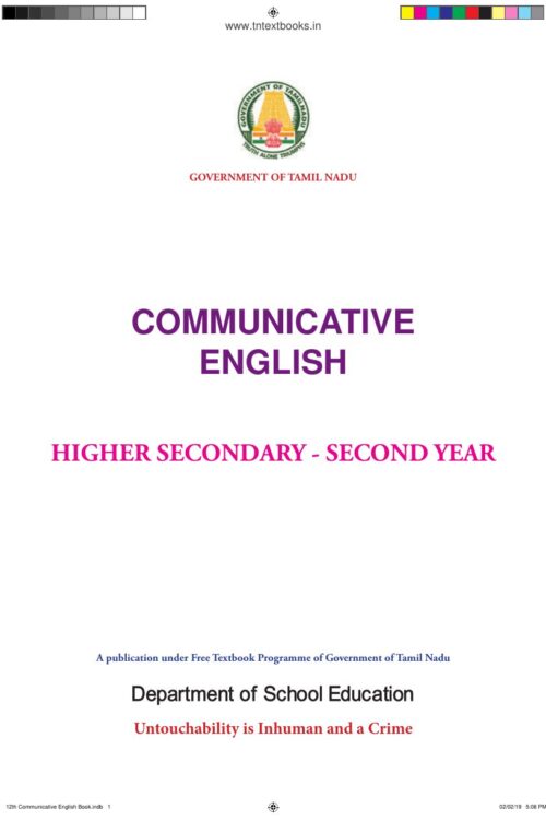 12th Standard Communicative English Book PDF 12th Standard Communicative English Book PDF